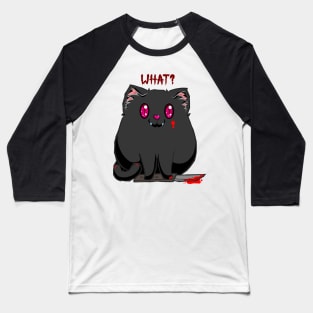 Murder Kittten - Black Baseball T-Shirt